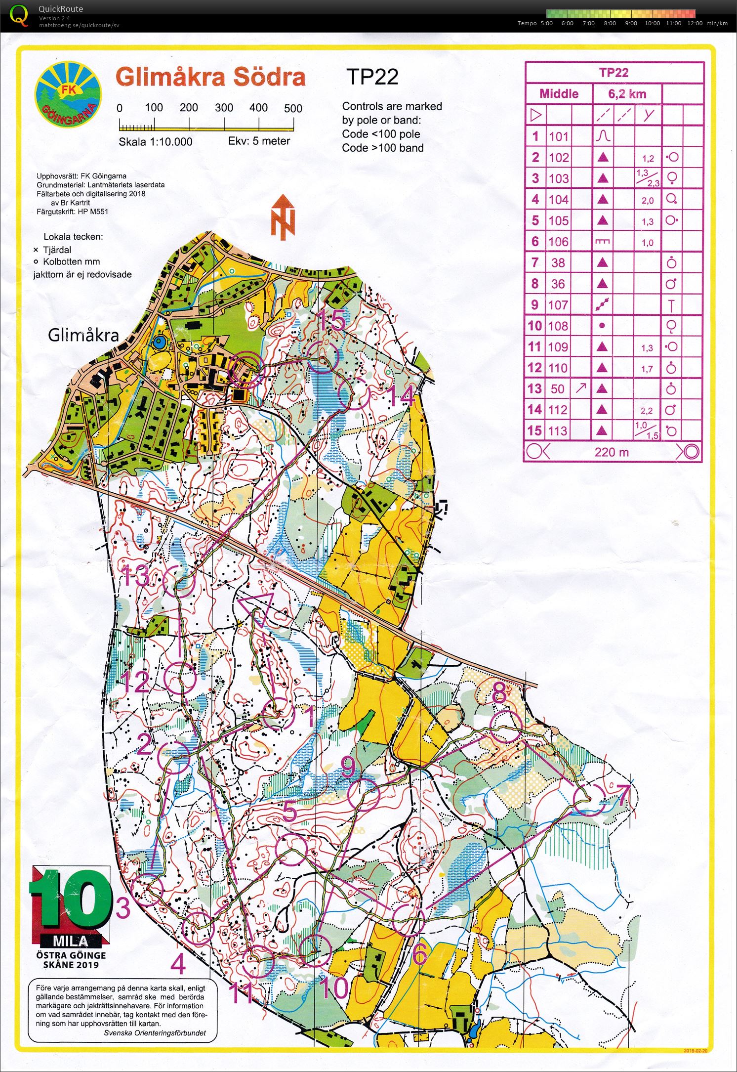 Tiomilaträning Glimåkra (2019-03-02)